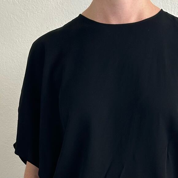 Saint Laurent Silk Split Sleeve Blouse Black FR 34 Flutter - Picture 8 of 11